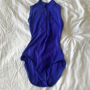 Mock neck Yumiko leotard